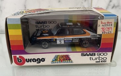 SAAB 900 TURBO NIB; DIE CAST MODEL by Burago 1:43  made in Italy;  GR