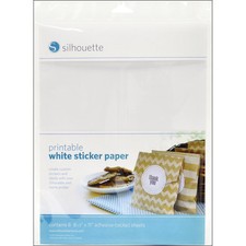8 Pack White Adhesive Sticker Paper 8.5x11 for Printing and Cutting