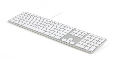 Neue Matias FK318S-UK Aluminium USB Tastatur für Mac OS QWERTY UK Layout silber