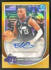 2025-26 Bowman Isaiah Collier Chrome Auto Gold Refractor /50 #BCA-IC Utah Jazz