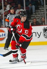Erik Rasmussen New Jersey Devils skates at a game v the Tamp- Ice Hockey Photo