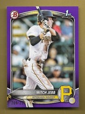 MITCH JEBB 2025 TOPPS BOWMAN 1ST SP PURPLE ROOKIE RC CARD #'D /250 MLB