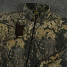 Vintage Cabelas Bomber Jacket Mens L Mossy Oak Break-Up Camo Full Zip Hunting