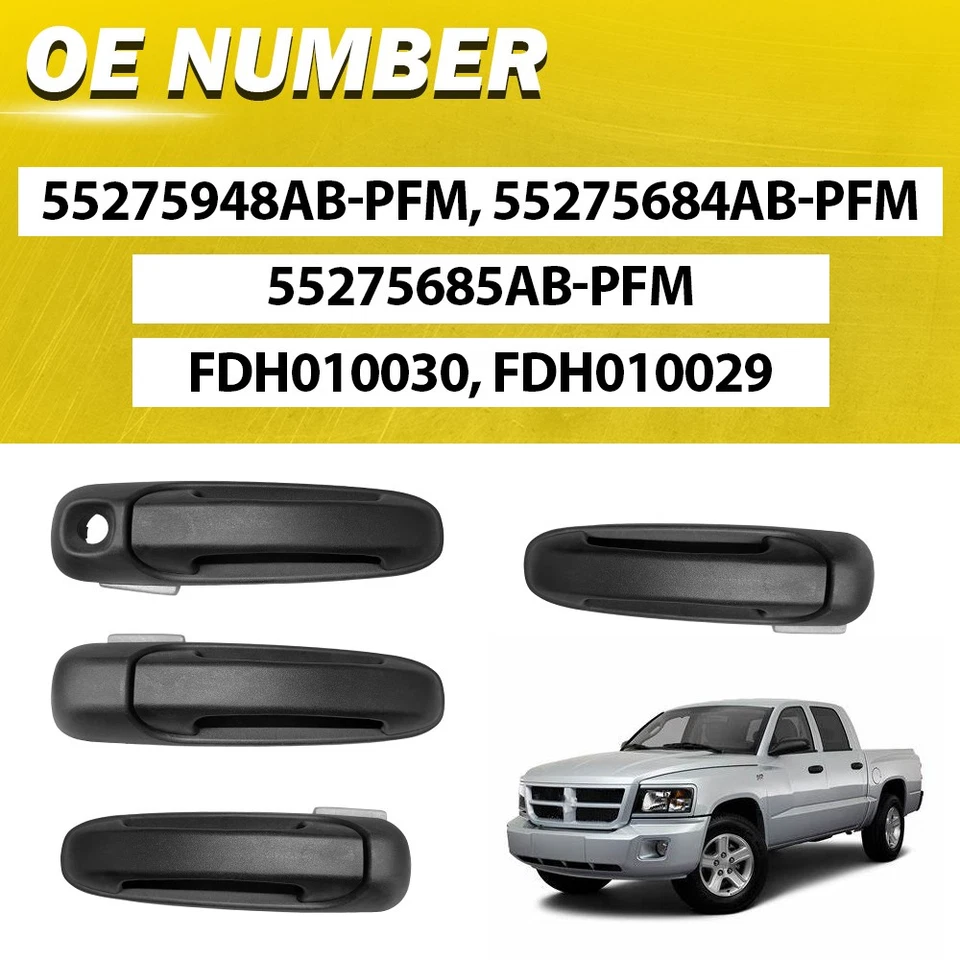 Juego de 4 manijas de puerta exteriores delanteras traseras para Dodge Ram 2500 1500 3500 FDH010030 Foto 3 de 4