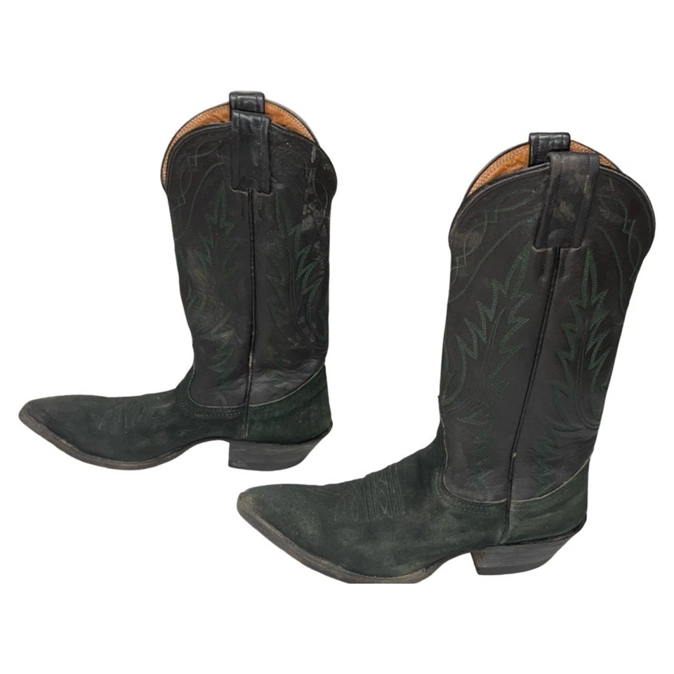 NOCONA BOOTS Botas Vaqueras Occidentales Negras Verdes Talla: 6 Foto 3 de 4