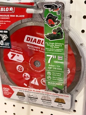 Diablo by Freud DMADC0700 7 in. Diamond Continuous Rim Cut-Off Discs for Masonry