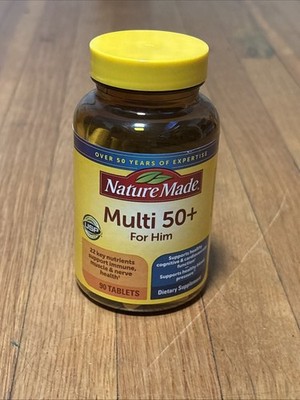 Nature Made Multi for Him 50+ NO IRON (90 tablets) 22 key Nutrients EXP 02/2028