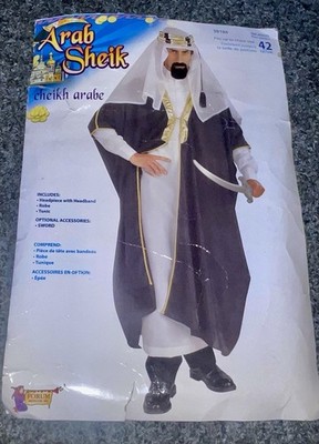 Men s Arab Sheik Costume Adult Sz 42  Chest New
