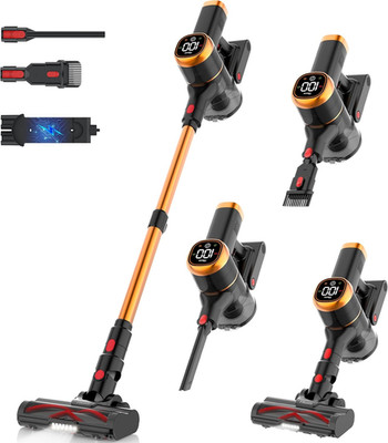 V500 450W Cordless Vacuum 40KPa w/ LED Touch Screen & Dock Anti-Tangle
