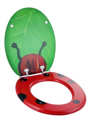 Wc Sitz Holzkern Motiv Käfer Toilettenbrille Klodeckel mit Absenkautomatik