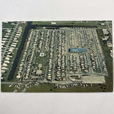 Holiday Travel Park Englewood FL Aerial View Postcard Vintage Chrome Florida