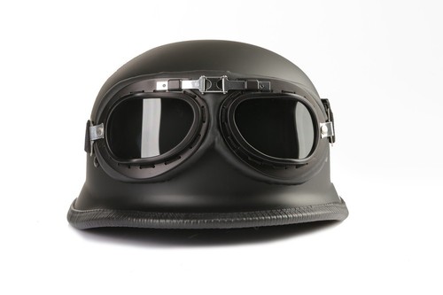 Halbschalenhelm Chopperhelm Brain Cap CMX German Easy Rider schwarz L + Brille - Picture 2 of 4
