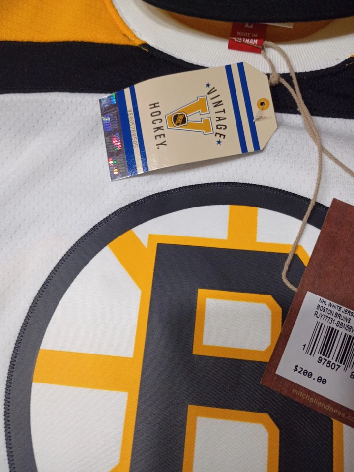 Mens Mitchell & Ness WILLIE OREE 1958 Boston Bruins Power Play Jersey Med W/Hat - Image 4 of 4