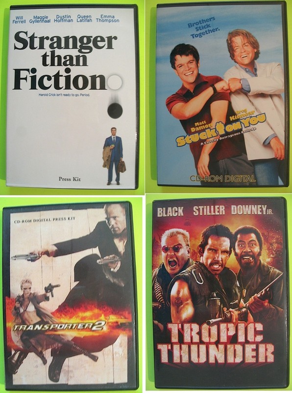 4 Digital Press Kit CD-ROM STRANGER THAN FICTION TRANSPORTER 2 TROPIC THUNDER +1