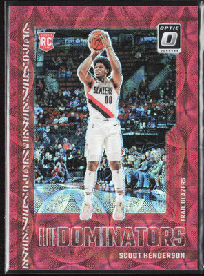 2023-24 Panini Donruss Optic Scoot Henderson Elite Dominators International Red