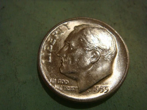 Gorgeous 1955 S Roosevelt Dime Silver - UNC actual coin in photo