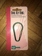 Lucky Line 73701 eloxierter ovaler Schlüsselanhänger sortiert 1 pro Karte