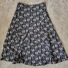 Christopher Banks Long stretch maxi skirt Floral Black Romantic Boho Flare VTG