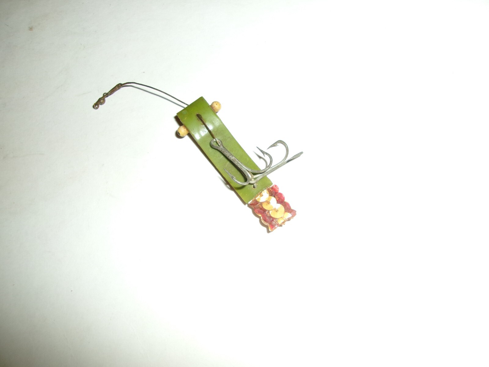 Vintage Unknown Folk Art (?) Lure Plastic Body w/ Sequences