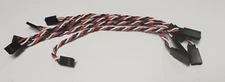 5 PCS - 6 INCH TWISTED FUTABA 22AWG SERVO EXTENSIONS