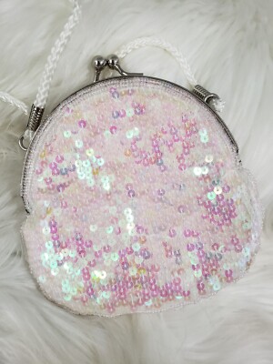 rare y2k vintage pink sequin/pailette beaded shoulder bag rare y2k vintage pink sequin/pailette beaded... | Depop main image 4