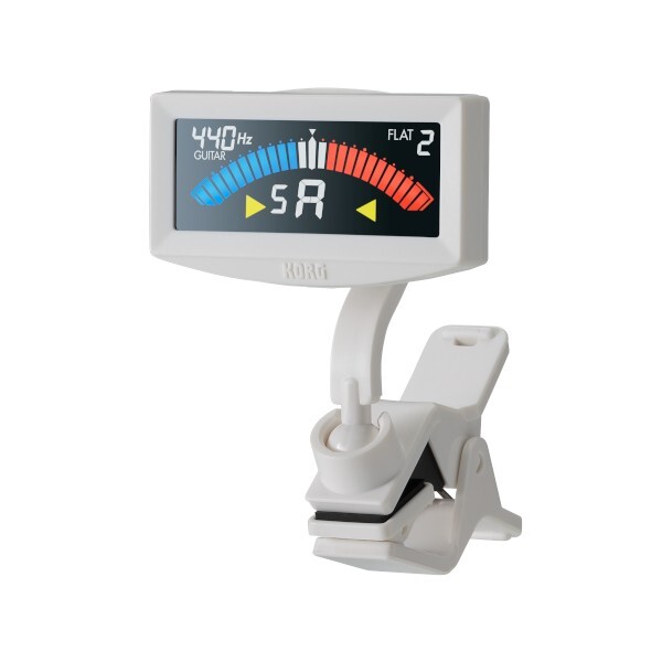 Встроенный тюнер KORG AW-4 WH стимулирует цветовую гамму, гитару, басы.