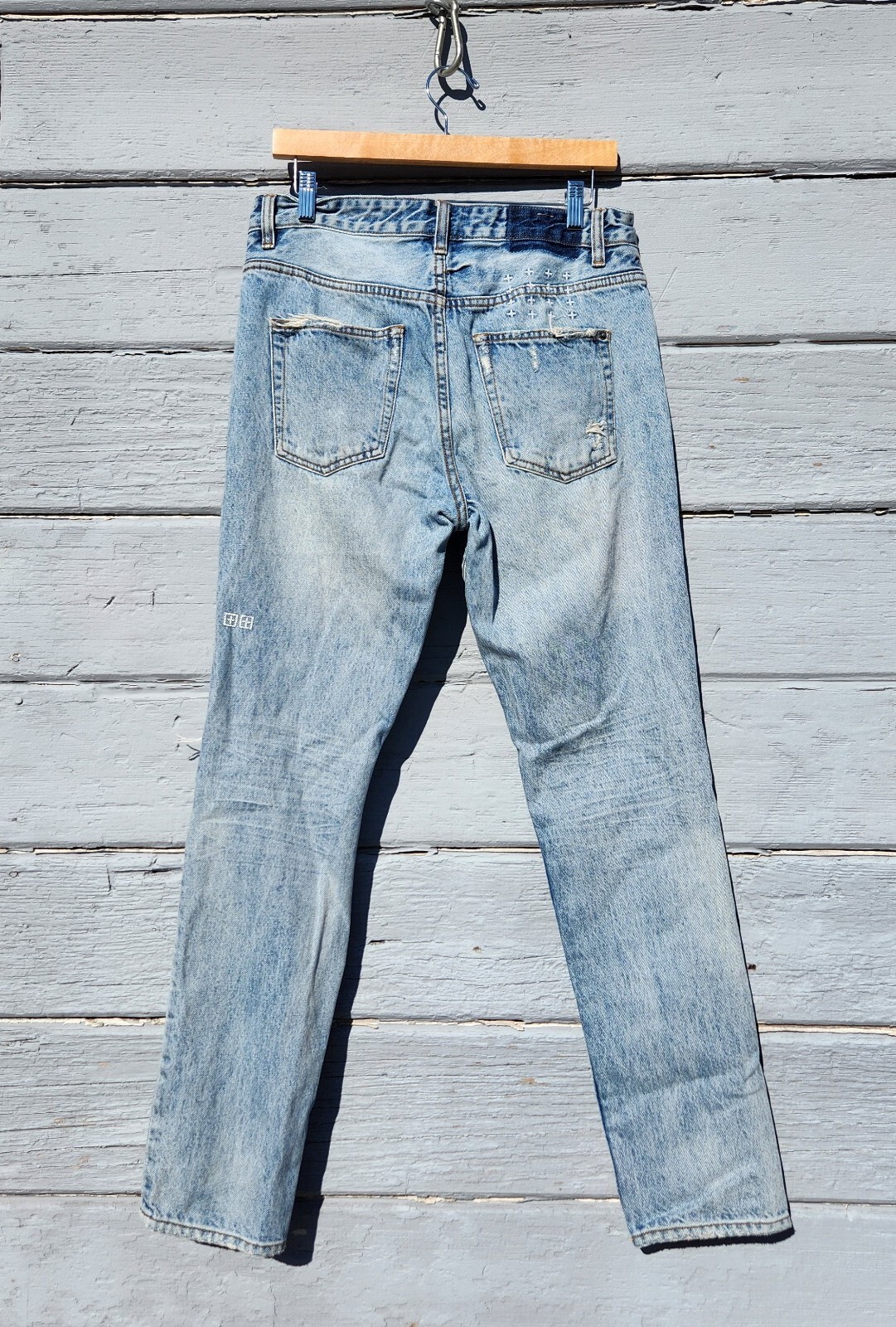 ksubi jeans 32 skinny Acid Wash Knee Holes Designer Jeans eBay