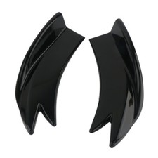 Par de parachoques trasero alerón divisor de labios difusor cuerpo kit negro brillante universal