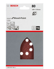Bosch Iron Shaped 100mm x 170mm Sanding Sheets 80g To Suit Black And Decker Fit.