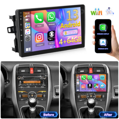 Für Toyota Auris E15 2006-2012 Carplay Autoradio GPS Navi BT 4G+64G Android 13.0