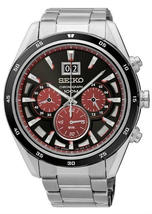 Seiko Criteria Chronograph Stainless Steel Men's Watch SPC213P1 | eBay