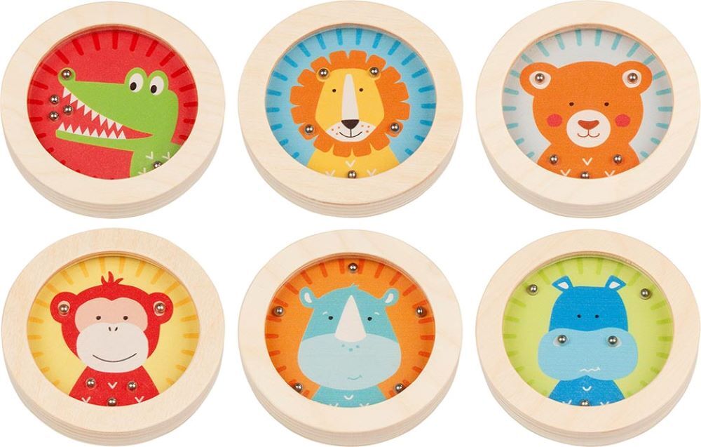 Ameisenkeks Kugelgeduldsspiele Aus Holz – 6 Stück Mit Tiermotiven. Fördert Konzentration, Ideal Für Kinder Ab 5 Jahren. Toll Als Mitbringsel.