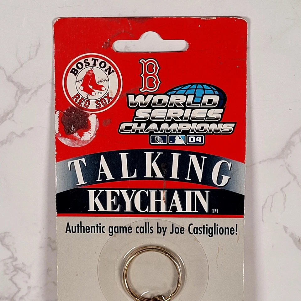 Boston Red Sox World Series Champions Talking Keychain New Old Stock SEE DESC - Image 3 of 4