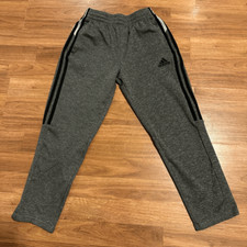Adidas Gray with Black Stripes stretchy pants  Youth Size Medium 10/12