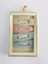 A New Day Large Hair Clips Multi Beaded 4 PCS NWT