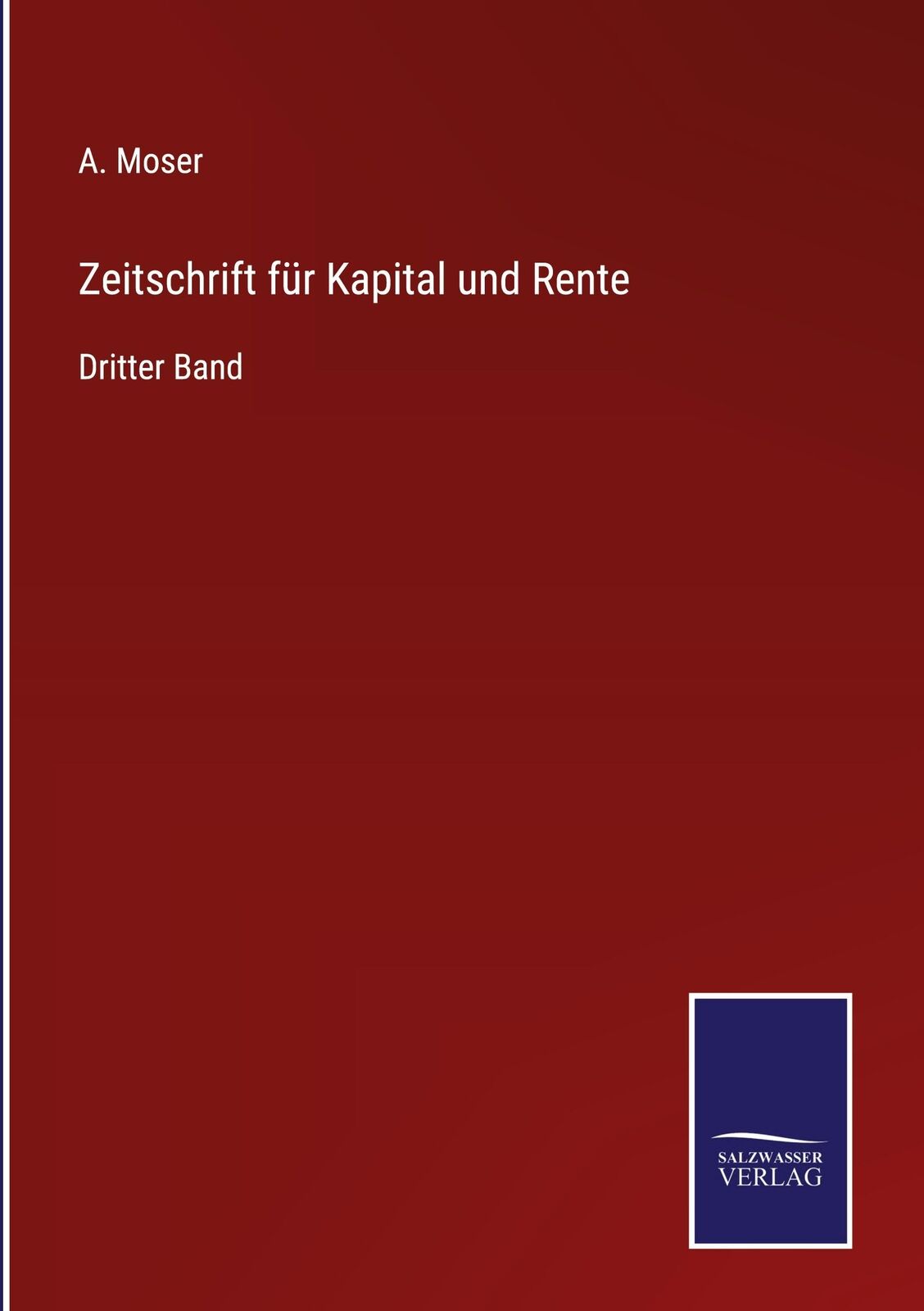 Thumbnail - Zeitschrift Für Kapital Und Rente | Buch | 9783752539516