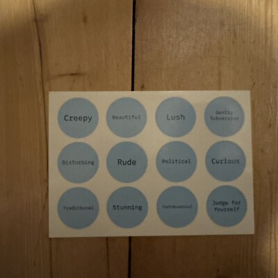 Turner Prize 2004  20 Years of the Turner Prize  collectible Sticker Set, RARE
