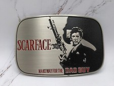 Scarface Men's Belt Buckle's Tony Montana "Make Way For The Bad Guy" 80's Movie