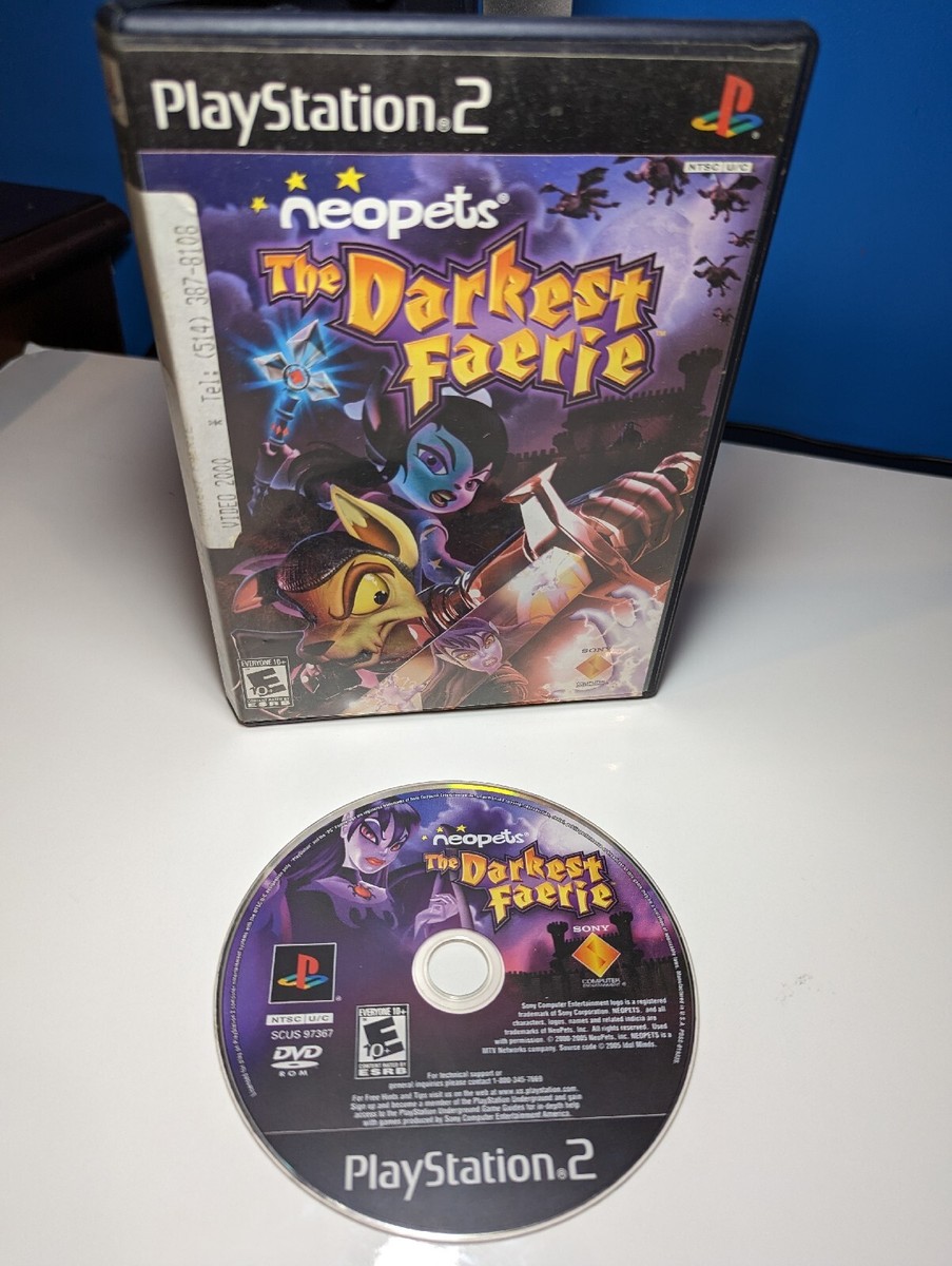 Neopets The Darkest Faerie PS2 PlayStation 2 Game Case Disc, no