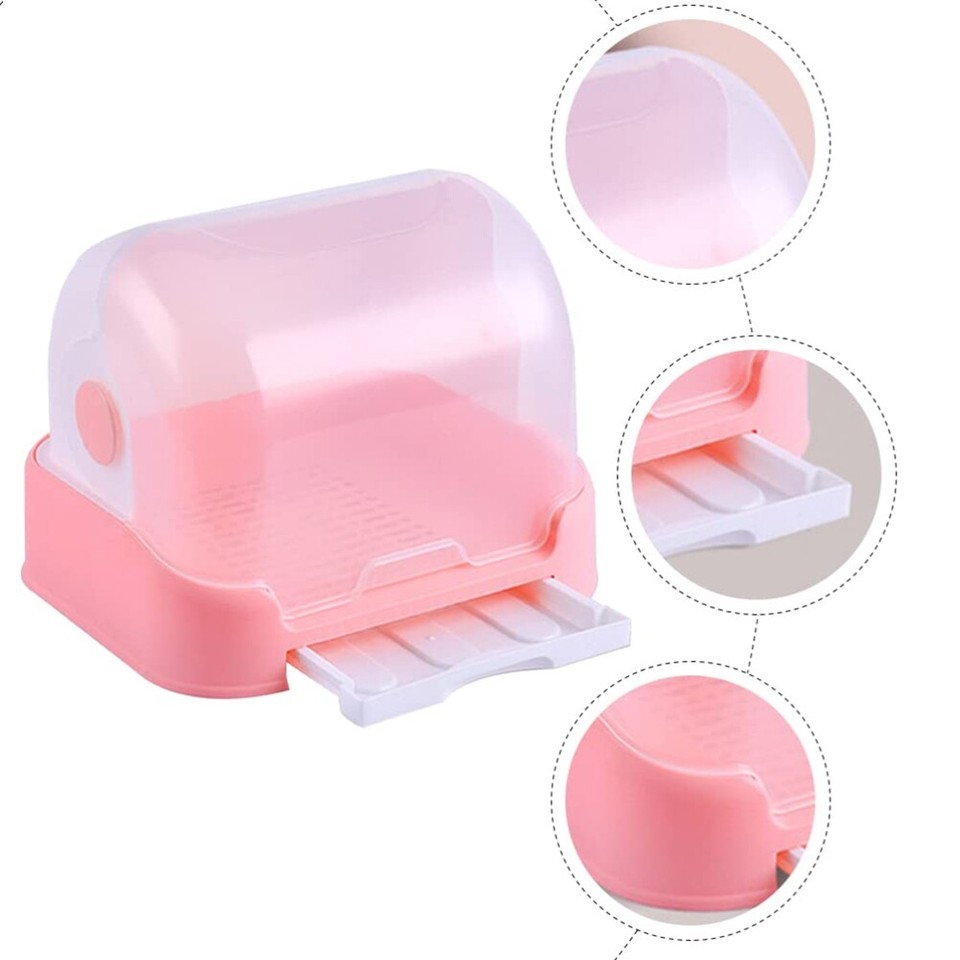 Box Dish Rack with Cover Dish Dryer Containers with Lids Cutlery