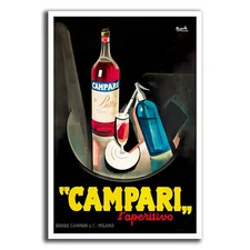 Bitter Campari Aperitivo Italian Advertising Poster Fan Gift