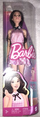 Barbie Fashionistas Doll #224 Checkered Pink/White Dress 65th