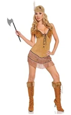 Seven Til Midnight Tribal Princess Costume Brown M