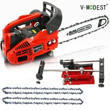 25.4cc Gas Chainsaw 12'' Bar Gasoline Powered Chain Saw &Chain Sharpener&2Chains