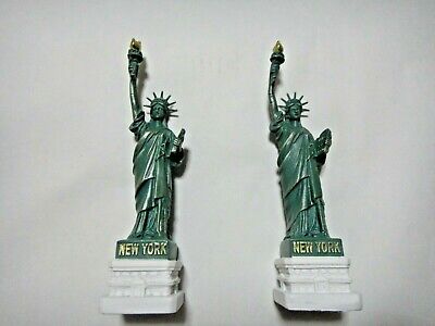 1x-Vintage 6 inch metal figure figurine Statue of Liberty USA base US Seller 