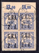 Samoa Besetz. Mi 4 PF III (2) und 4 (2) Briefst&uuml;ck Apia 200,-