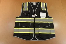 JKSafety Adult Size XL Two-Tone 9 Pockets Hi-Vis Reflective Safety Vest NWT