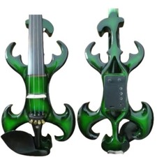 Solid wood Crazy-4 SONG brand Green 4 strings electric Violin 4/4, Hand made