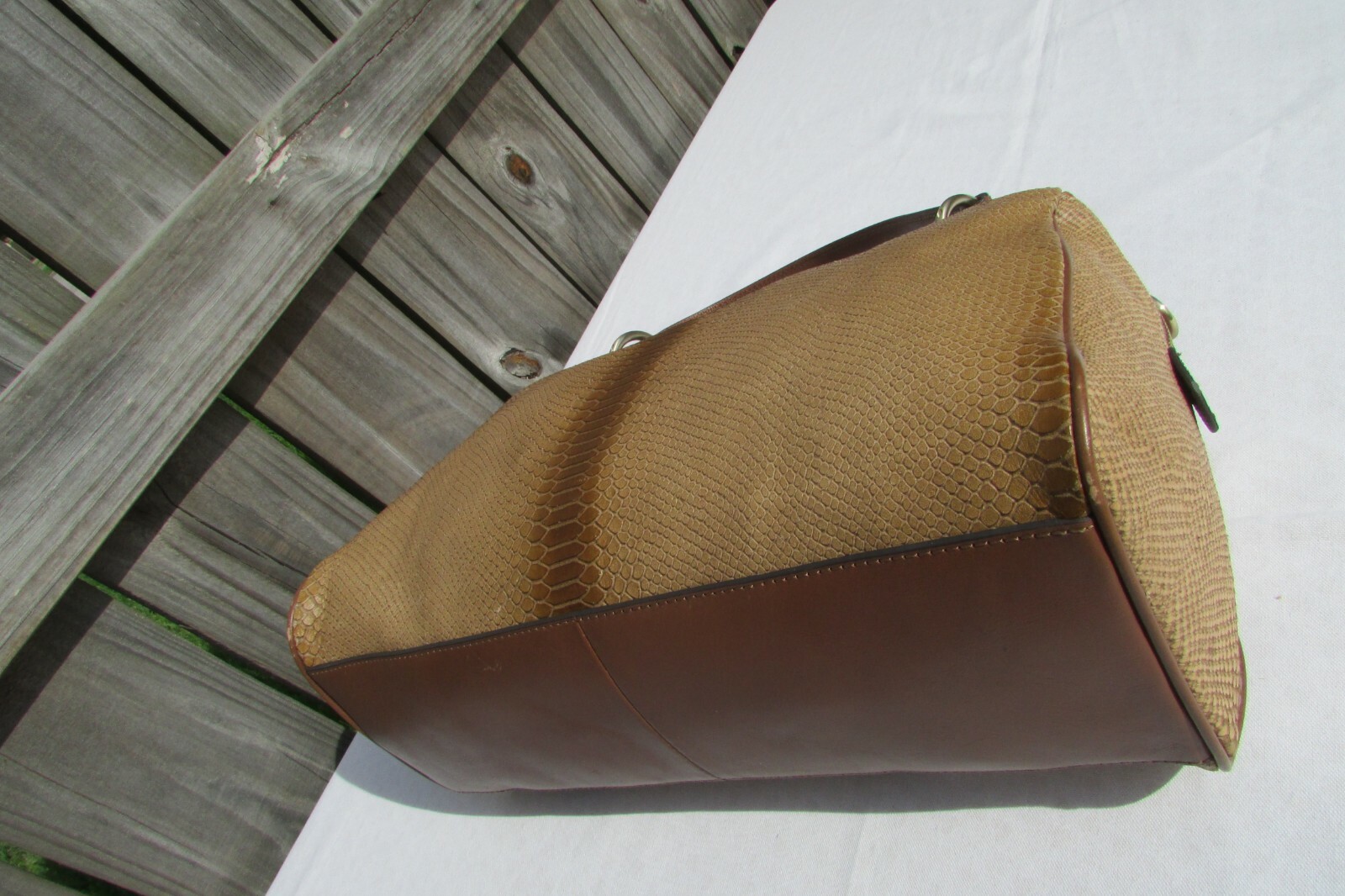 Etienne Aigner Krista Python Print Brown Leather … - image 8