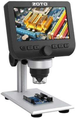 Digital Microscope, ZOTO 4.3inch 1080P Full HD LCD WiFi Microscope Camera 1000X